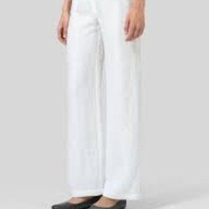 Grade&Gather 100%  Linen white woman straight leg pant 4 pockets  size Medium